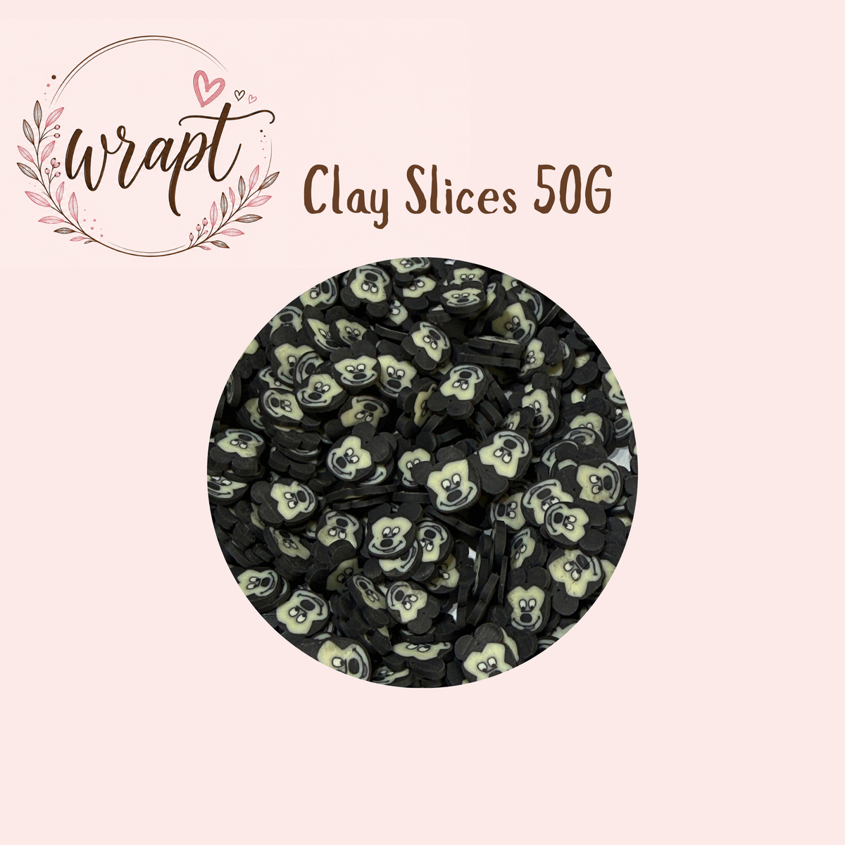 Polymer Clay Slices 50g -Mickey  head