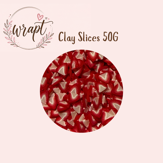 Polymer Clay Slices 50g -Strawberries